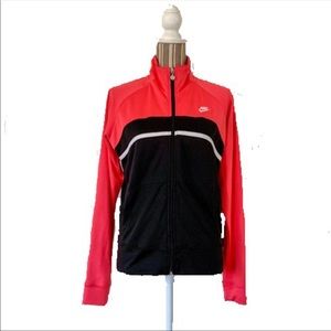 Nike women’s zip up jacket medium pink black